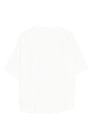 white cotton tshirt PALM ANGELS KIDS | PBAA002F25JER002033B